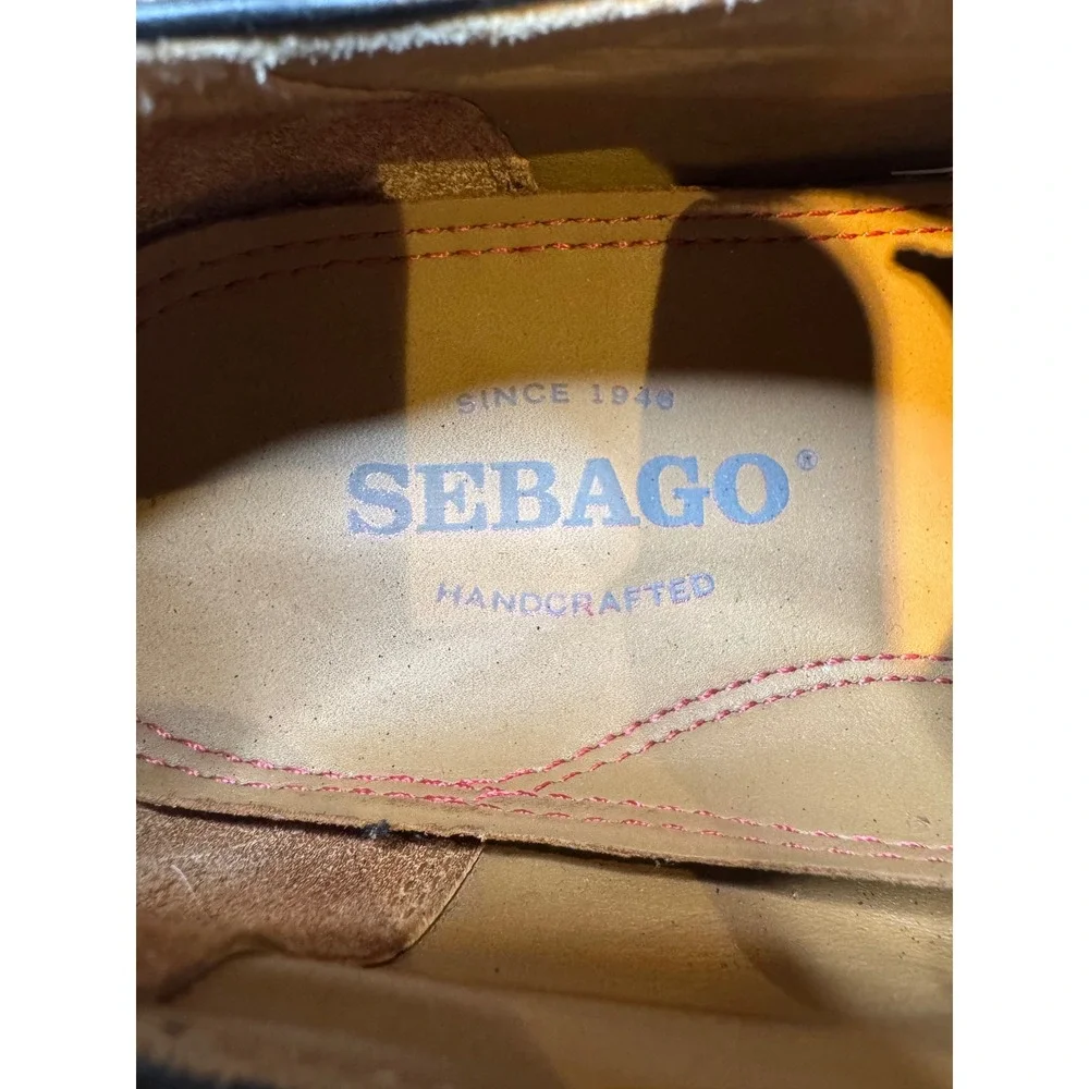 Sebago Brattle II Smooth Black Leather Wingtip Oxford Mens Shoes Size 10D